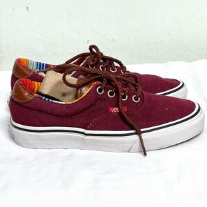 Vans Unisex Burgundy Canvas Sneakers Mens sz.4 Womens sz.5.5